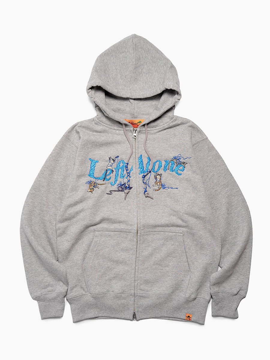 CAT ZIP PARKA -HEATHER GREY-