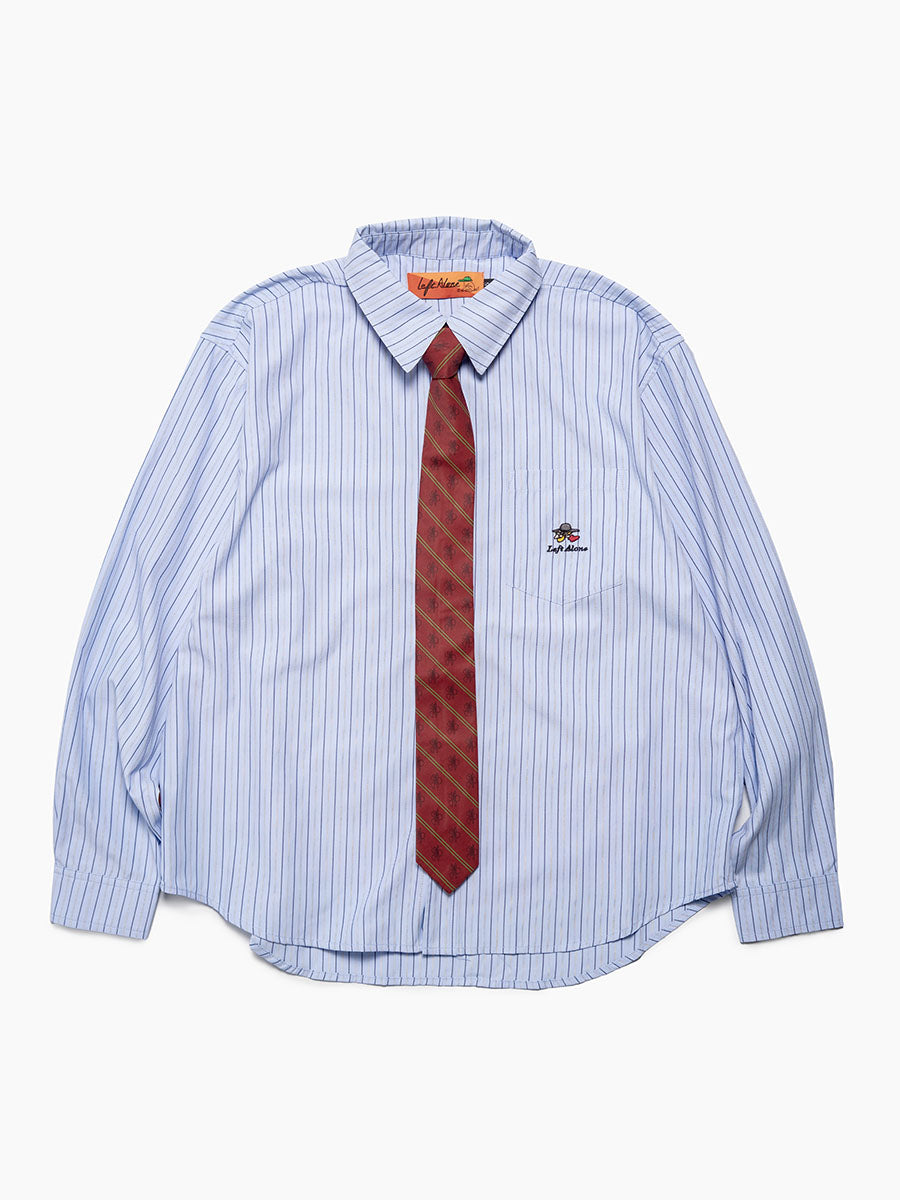 TIE L/S SHIRT -BLUE-
