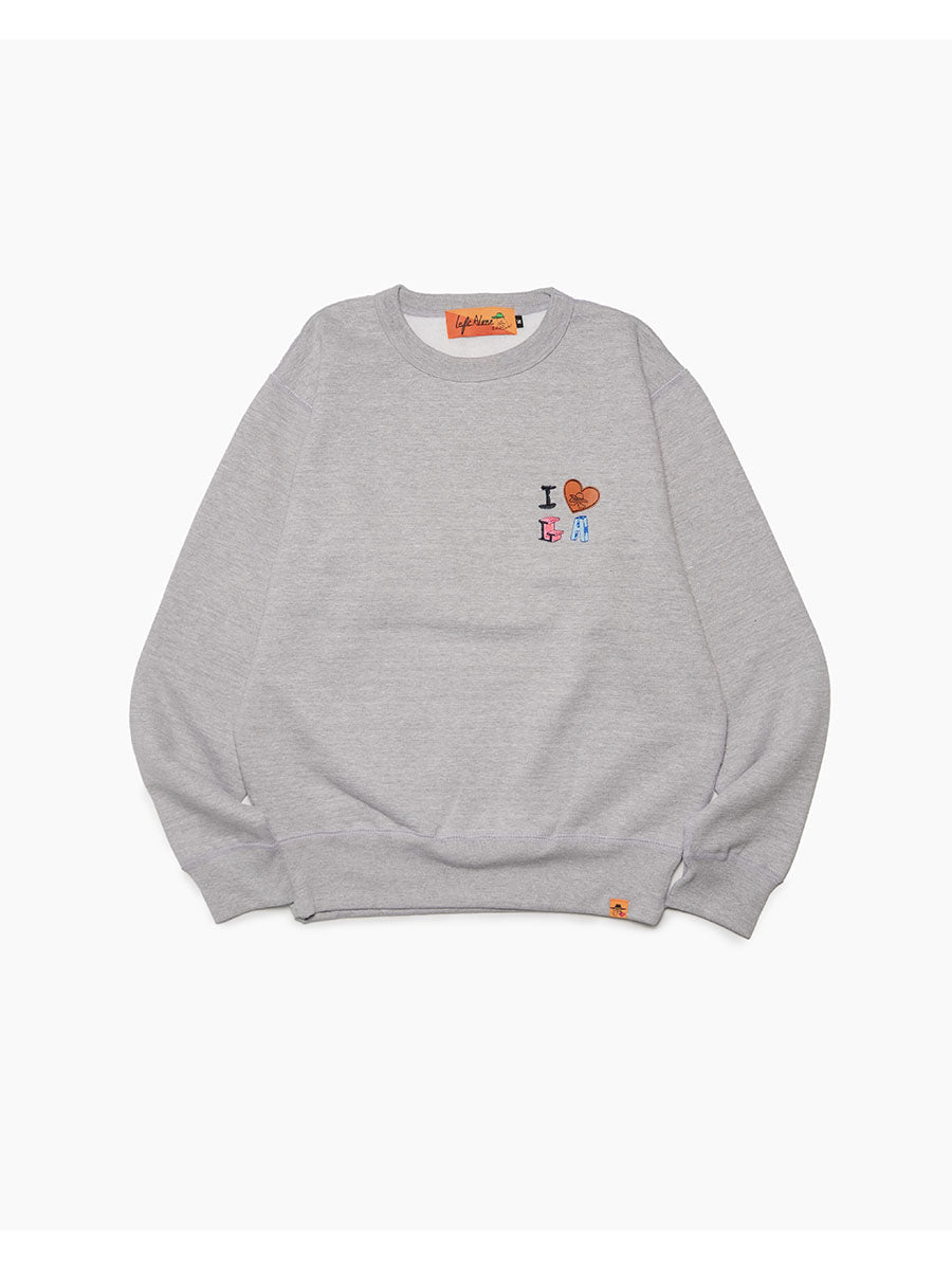 DRAWN SWEAT -HEATHER GREY-