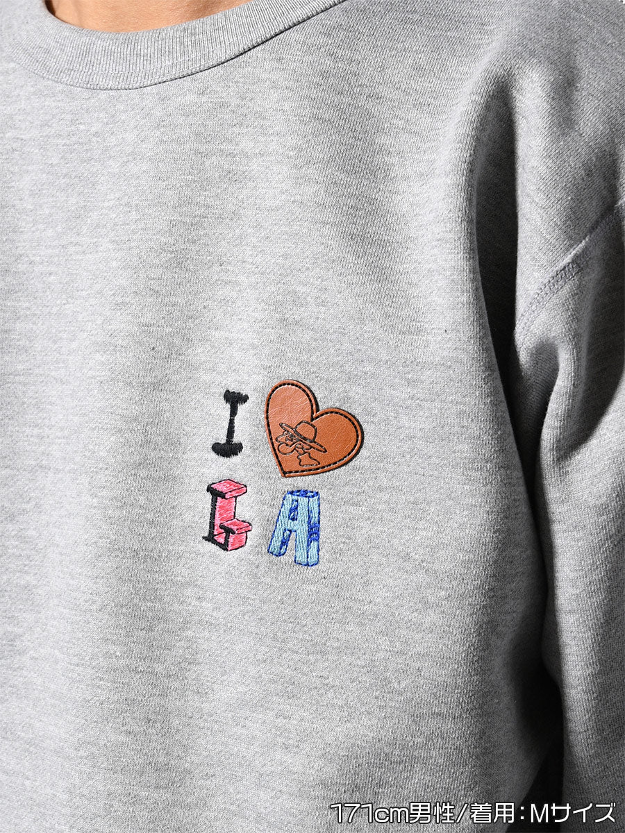 DRAWN SWEAT -HEATHER GREY-