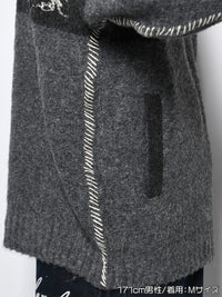 HALF ZIP KNIT -CHARCOAL-