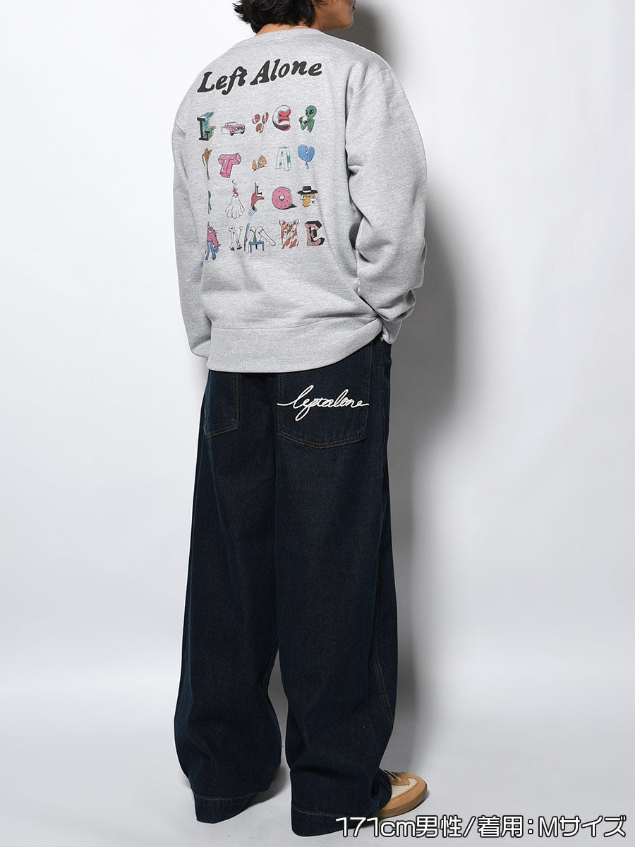 DRAWN SWEAT -HEATHER GREY-