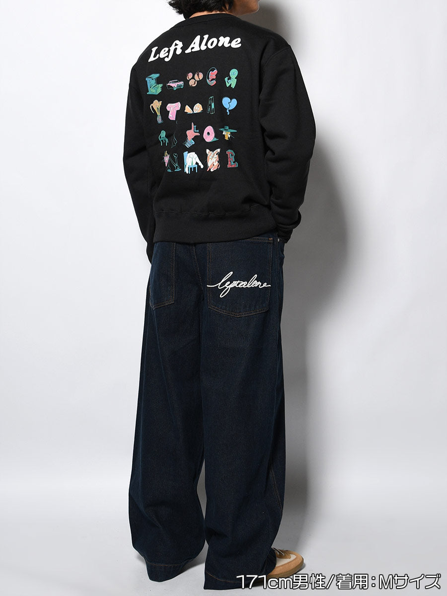 DRAWN SWEAT -BLACK-