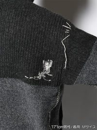 HALF ZIP KNIT -CHARCOAL-