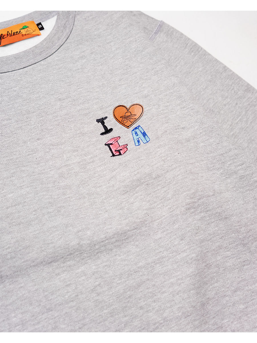 DRAWN SWEAT -HEATHER GREY-