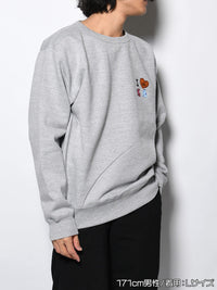 DRAWN SWEAT -HEATHER GREY-