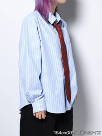 TIE L/S SHIRT -BLUE-
