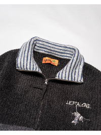 HALF ZIP KNIT -CHARCOAL-