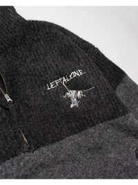 HALF ZIP KNIT -CHARCOAL-