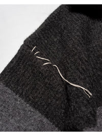 HALF ZIP KNIT -CHARCOAL-