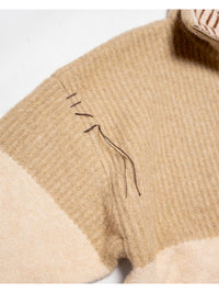 HALF ZIP KNIT -BEIGE-