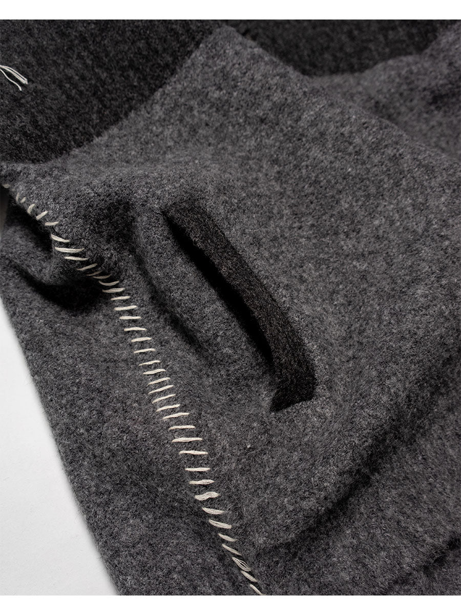 HALF ZIP KNIT -CHARCOAL-
