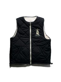 REVERSIBLE VEST -BLACK-