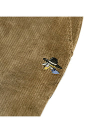 CORDUROY PANTS -BROWN-
