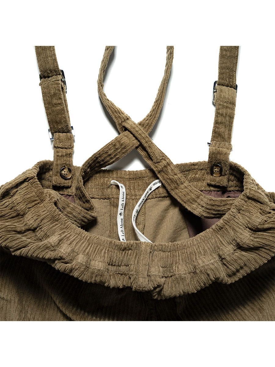 CORDUROY PANTS -BROWN-