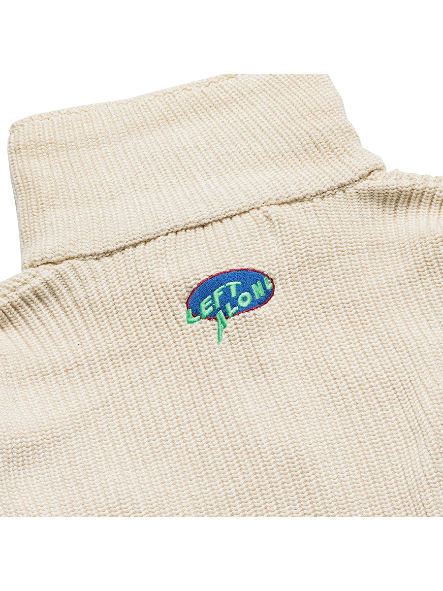 HALF ZIP KNIT -NATURAL-