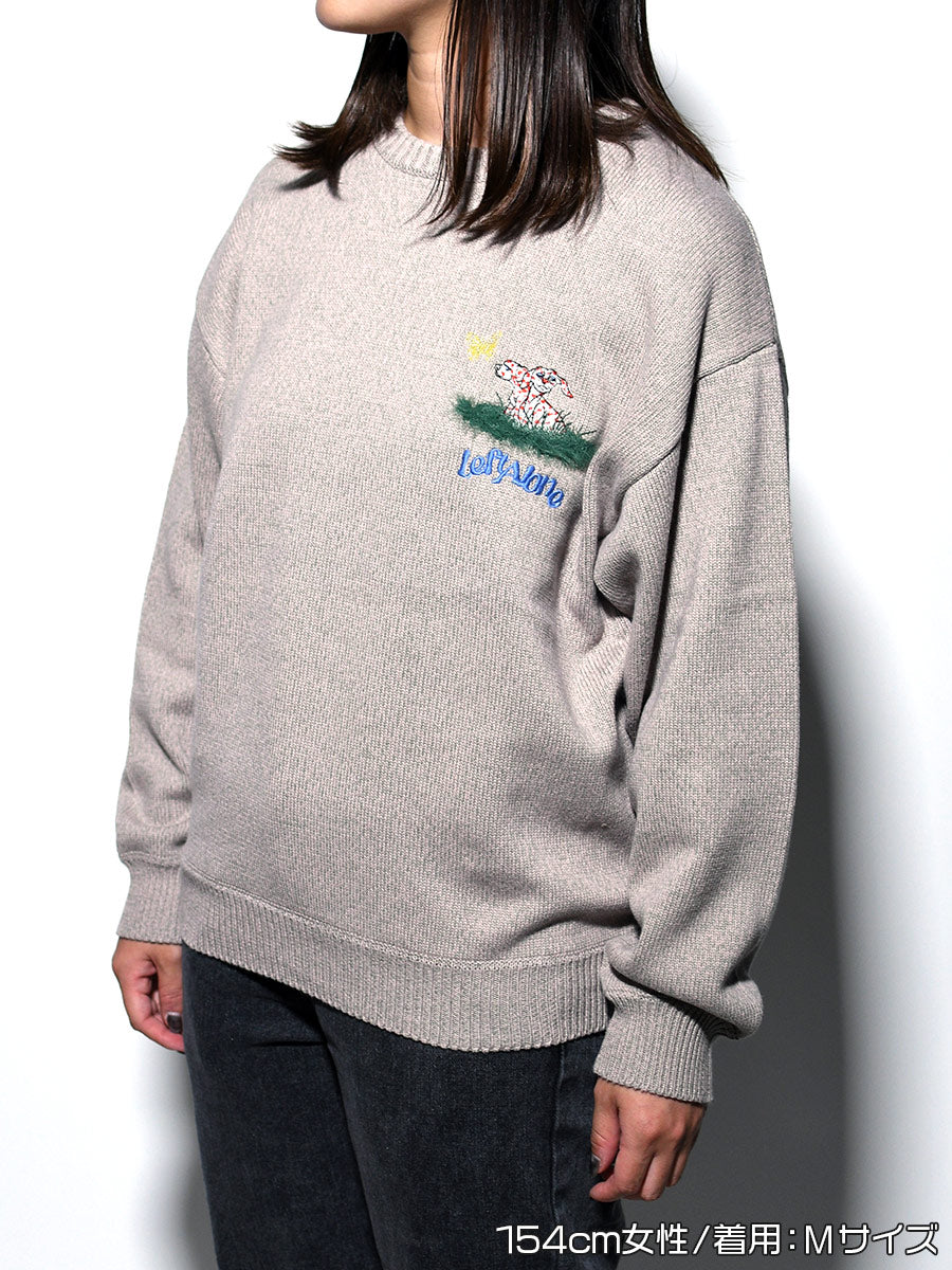 BACK INTARSIA KNIT -GREGE-