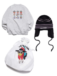 【SWEAT(ASH)×KNIT CAP(BLACK)】GIFT SET