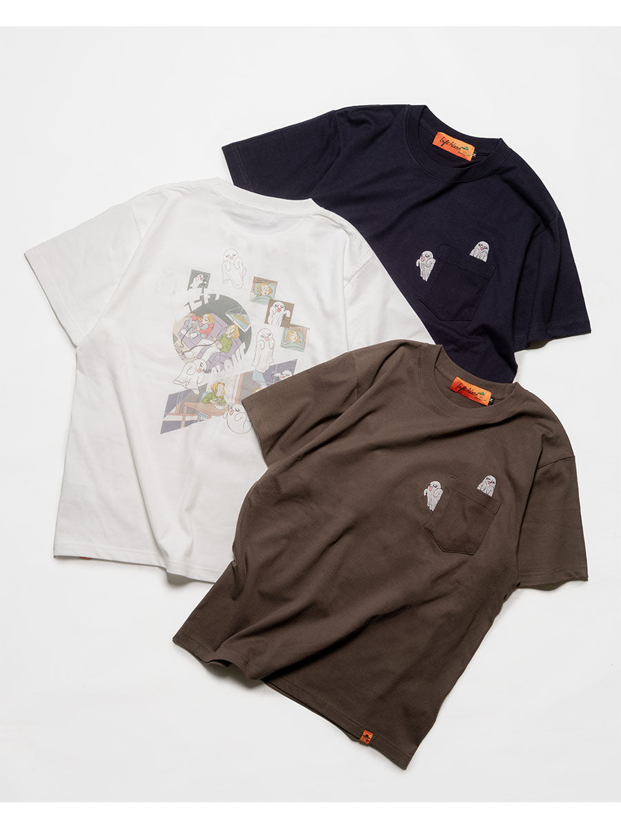 GHOST POCKET TEE -NAVY-