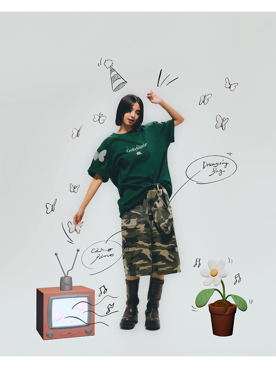 SMOKING CAKE S/S TEE -GREEN-
