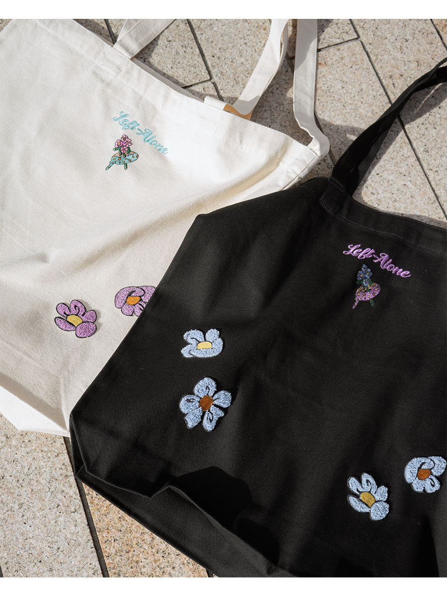 FLOWER 2WAY BAG -BLACK-