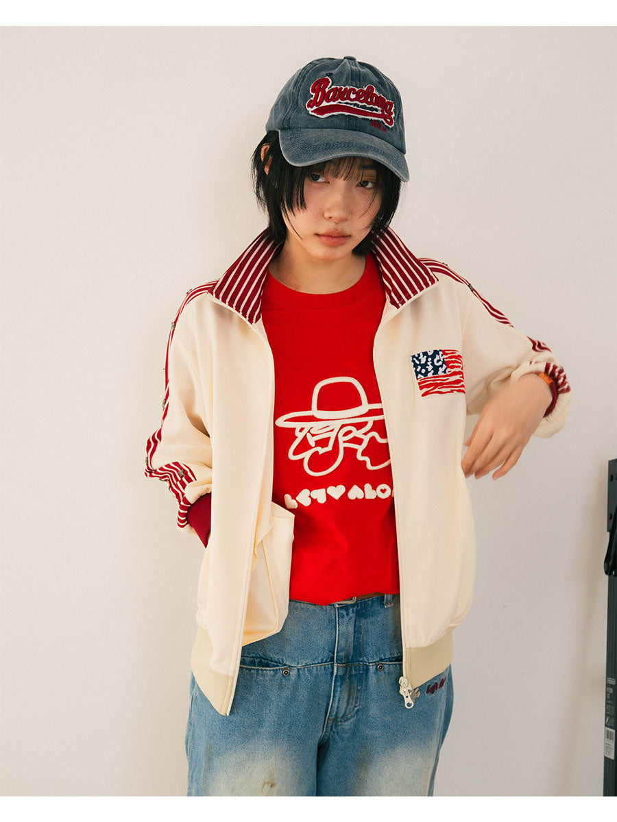 ZEBPARD TRACK JKT -LIGHT BLUE-