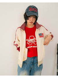 ZEBPARD TRACK JKT -NAVY-