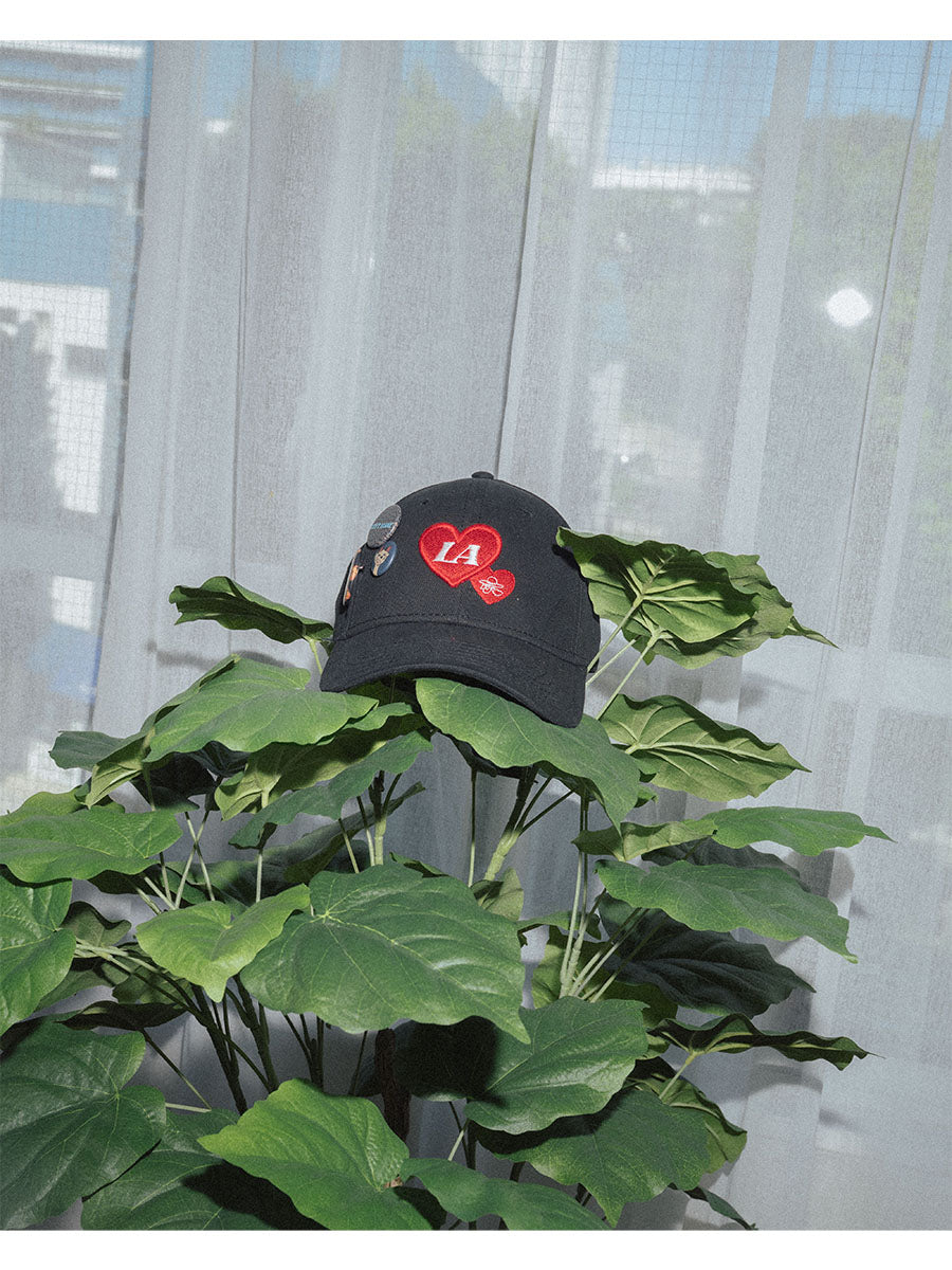HEART CAP -BLACK-
