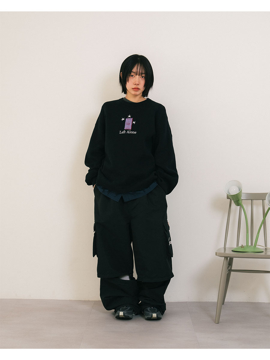 CREW KNIT -BLACK-