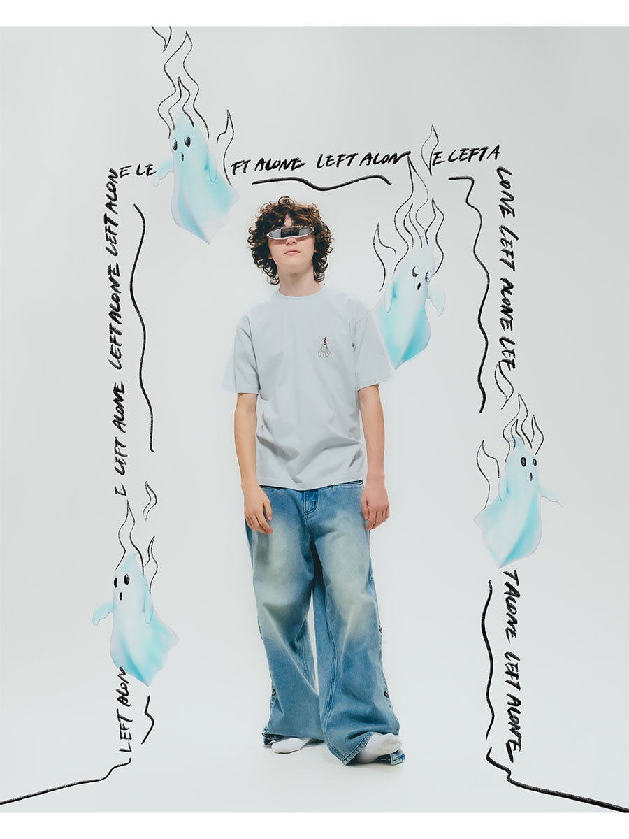 GHOST S/S TEE -BLACK-
