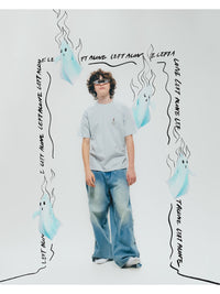 GHOST S/S TEE -BLACK-