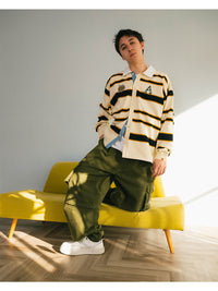 WIDE BORDER KNIT SH -LIGHT BLUE-