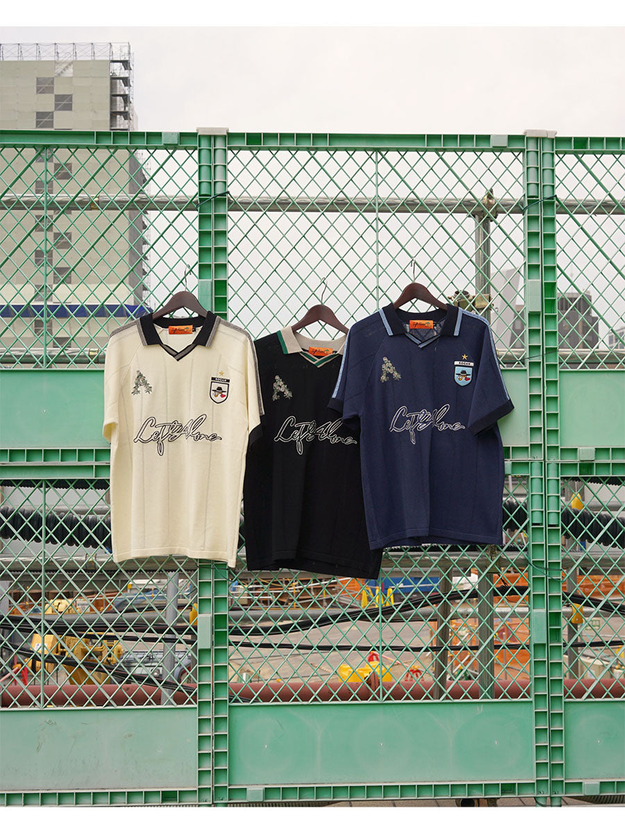 KNIT GAME SHIRT -NAVY-