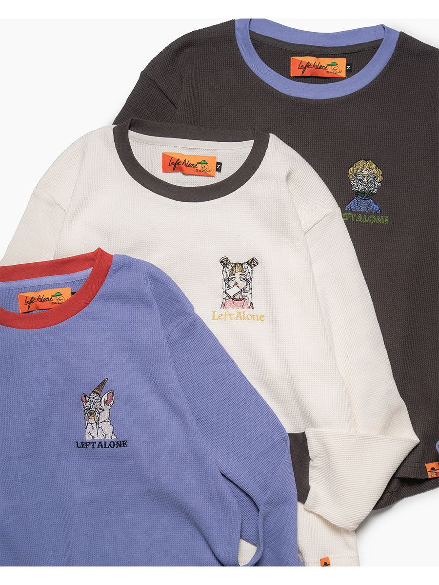 THERMAL RINGER LS TEE -BLUE-