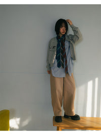 LEOPARD PAINT PANTS -BLACK-