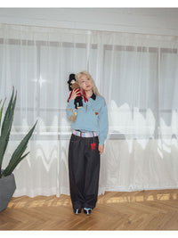 ONE WASH DENIM PANTS -INDIGO-