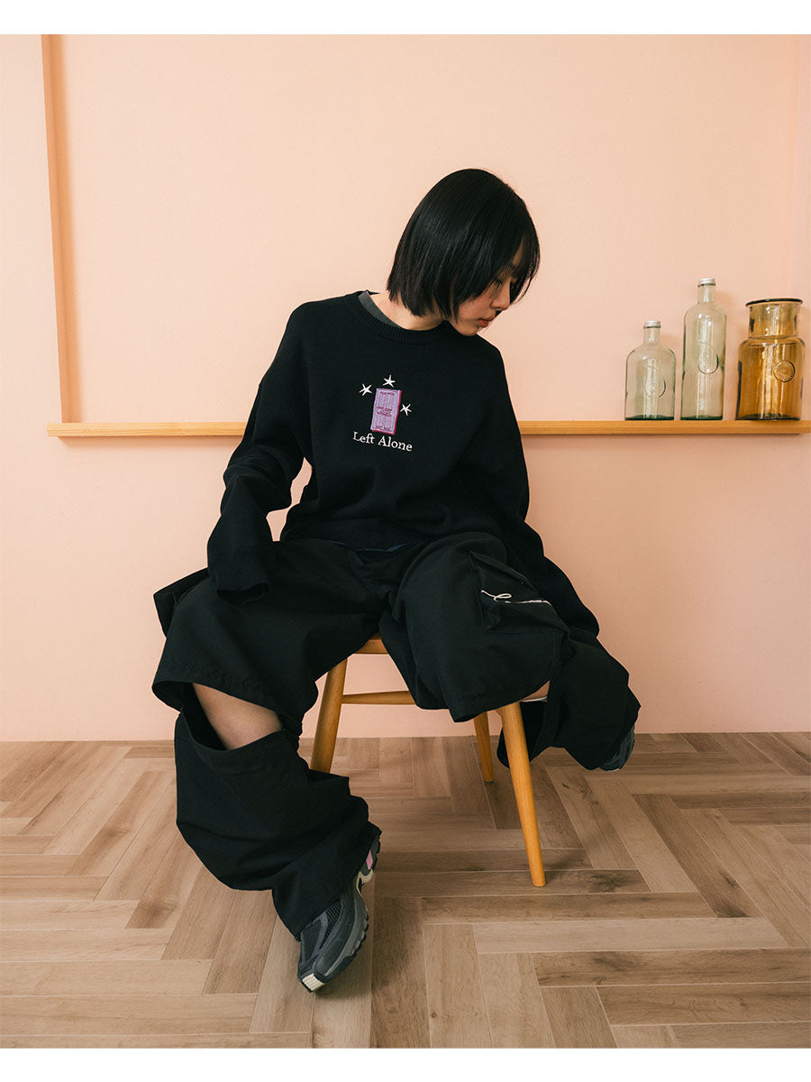 CARGO PANTS -BLACK-