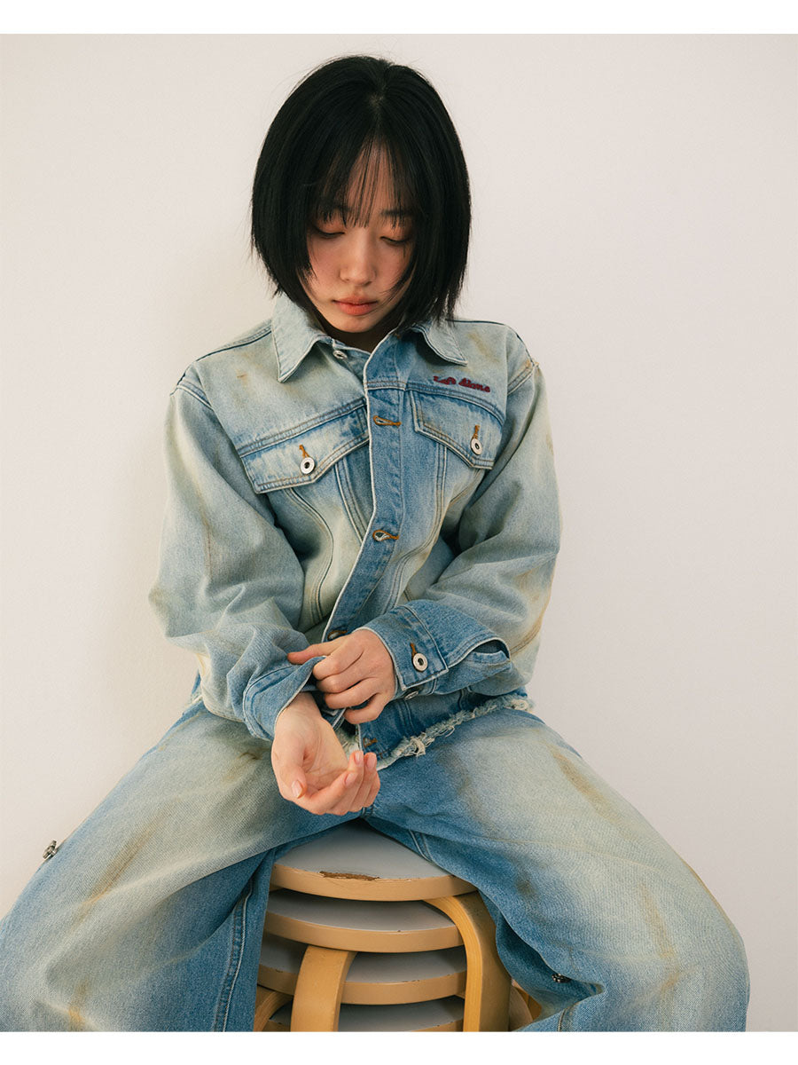 RAW WAVE DENIM JKT -L.INDIGO-