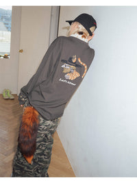 ICON CAT L/S TEE -SUMI-