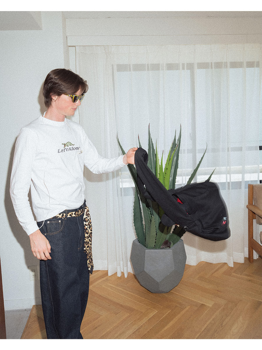 CROCO GIRL L/S TEE -BLACK-