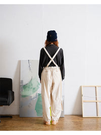 CORDUROY PANTS -BROWN-