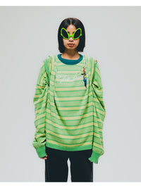 BORDER S/S TEE -ORANGE-