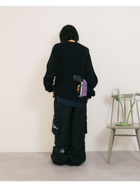 CREW KNIT -GREY-