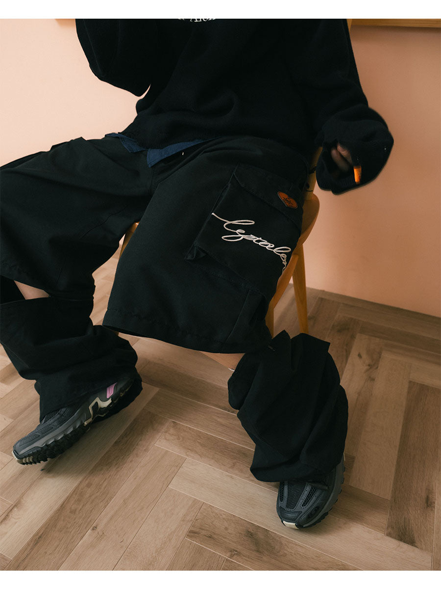 CARGO PANTS -BLACK-