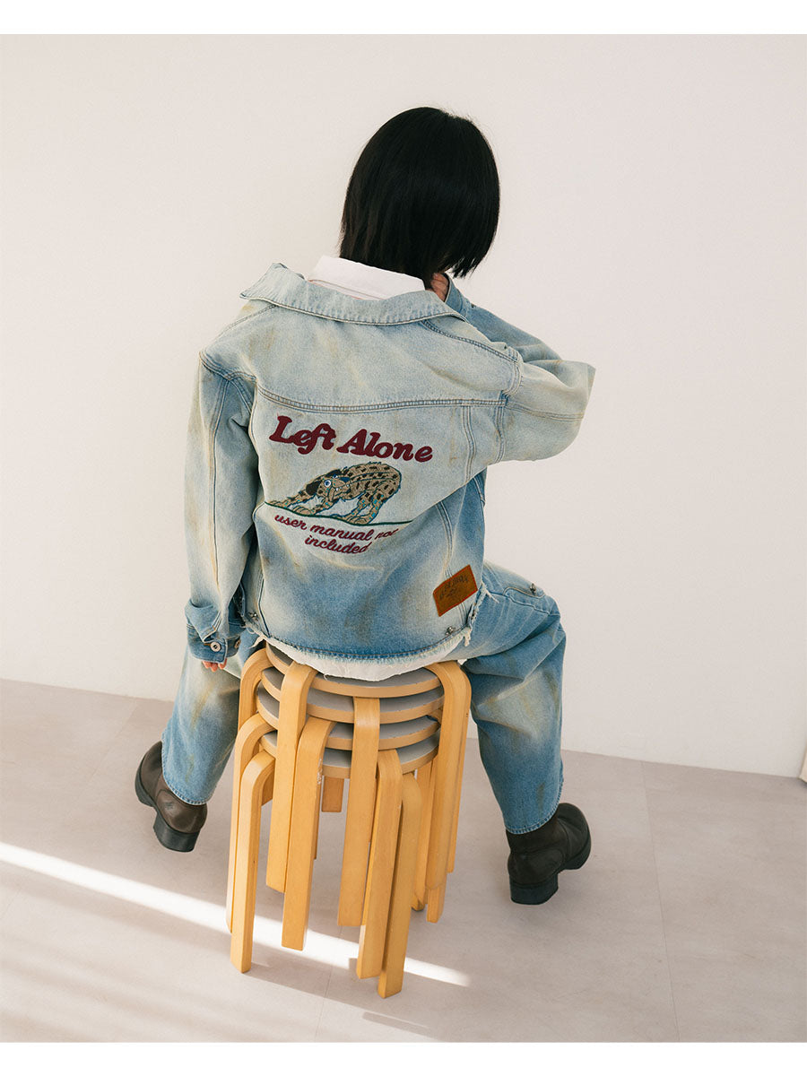 RAW WAVE DENIM JKT -L.INDIGO-