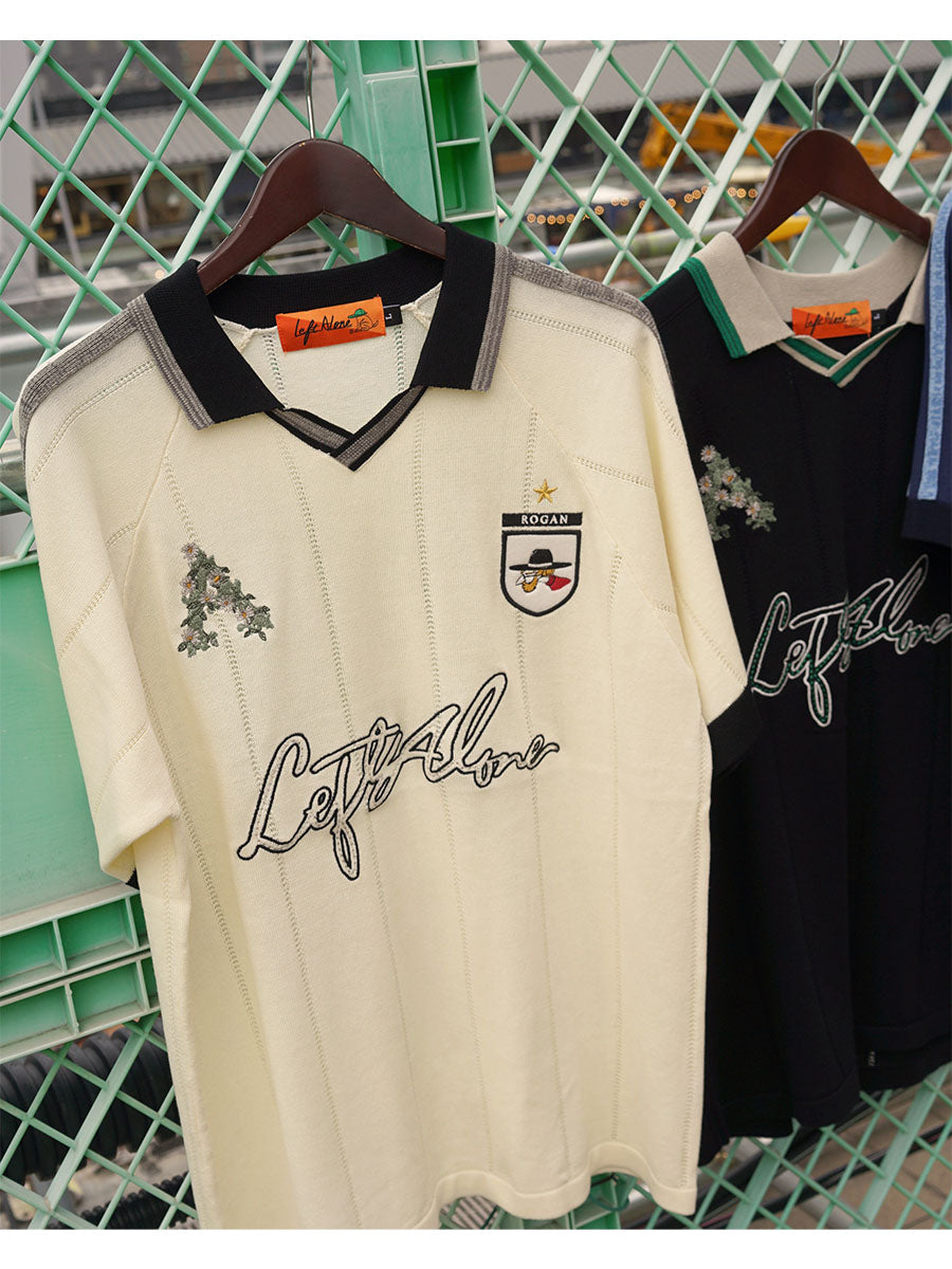 KNIT GAME SHIRT -OFF WHITE-