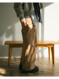 LEOPARD PAINT PANTS -BLACK-