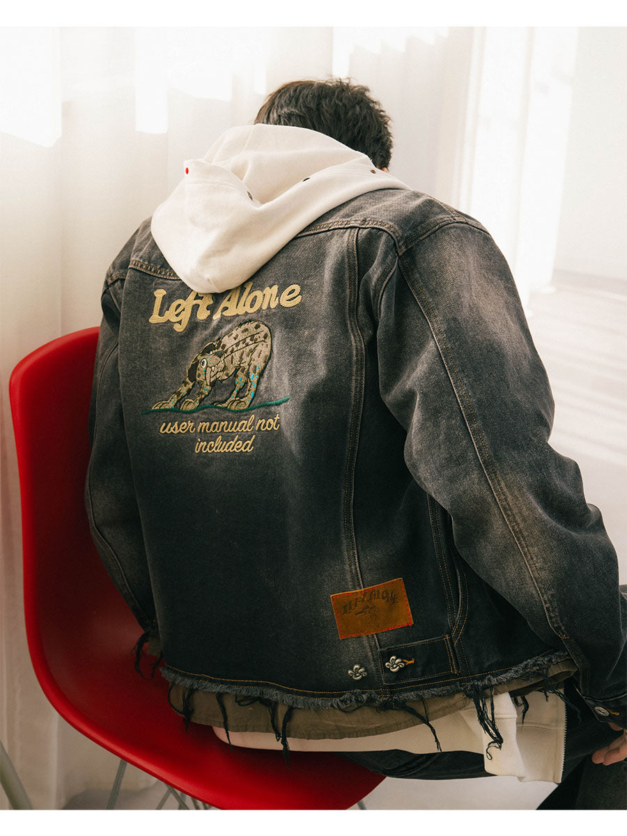 RAW WAVE DENIM JKT -L.INDIGO-