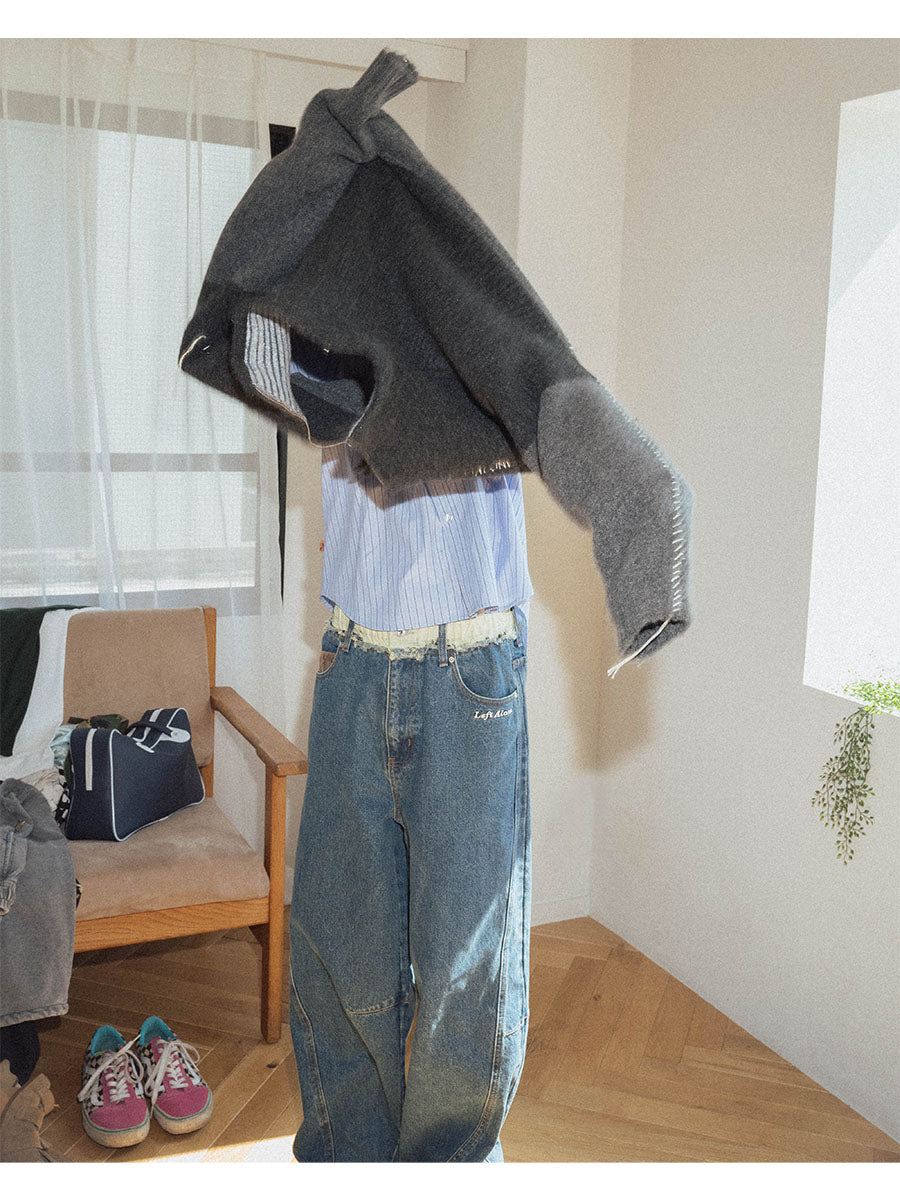 CHANGE DENIM PANTS -BLACK-