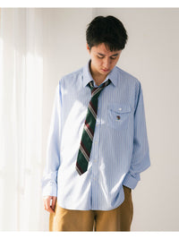 TIE STRIPE LS SHIRT -LIGHT BLUE-